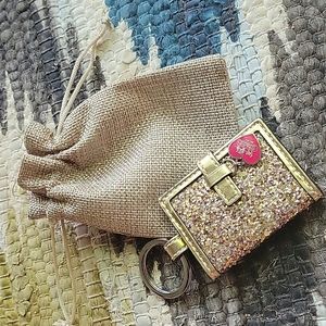 Coach glitter picture key chain